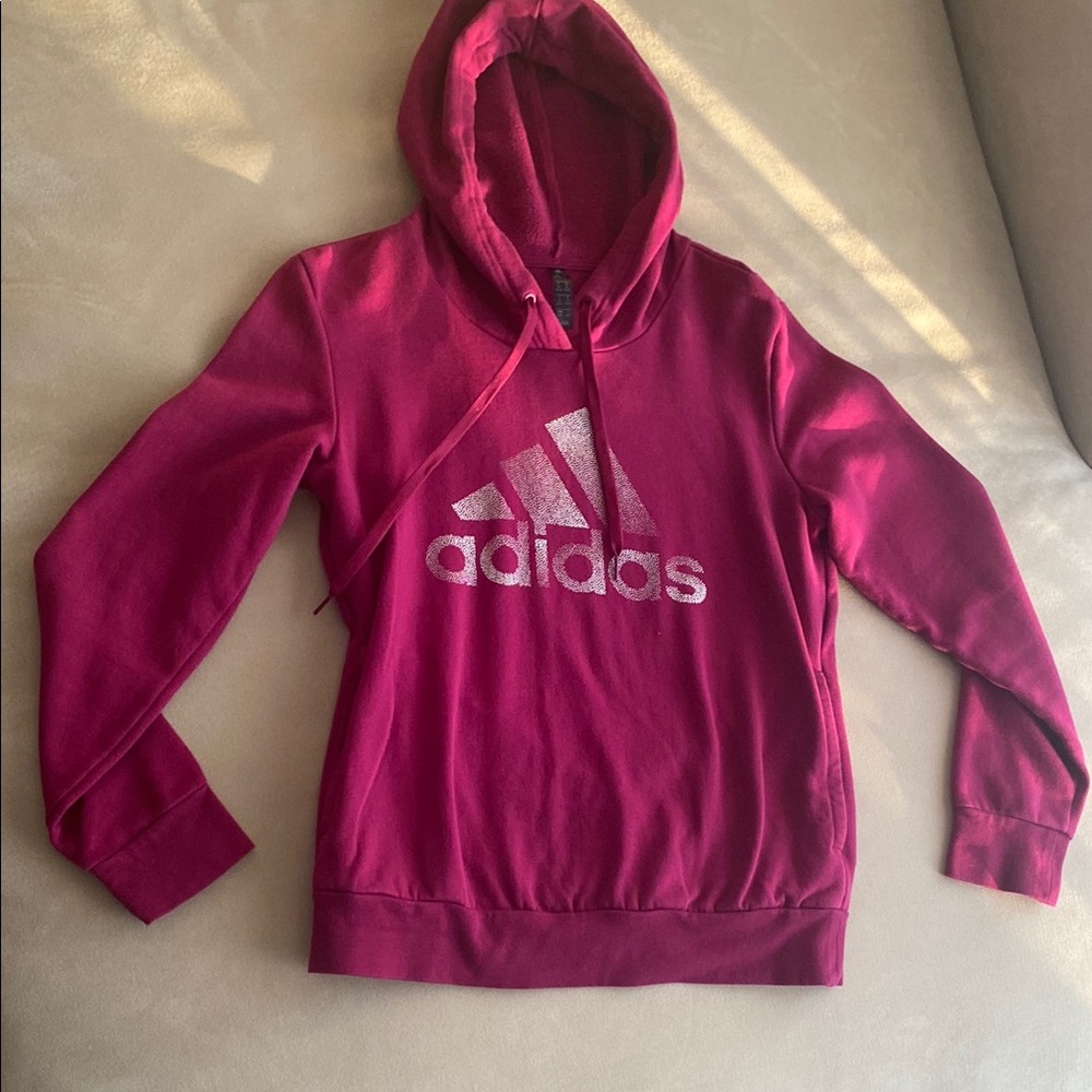 Adidas Maroon Hoodie with Logo